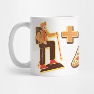 hiking and pizza Mug